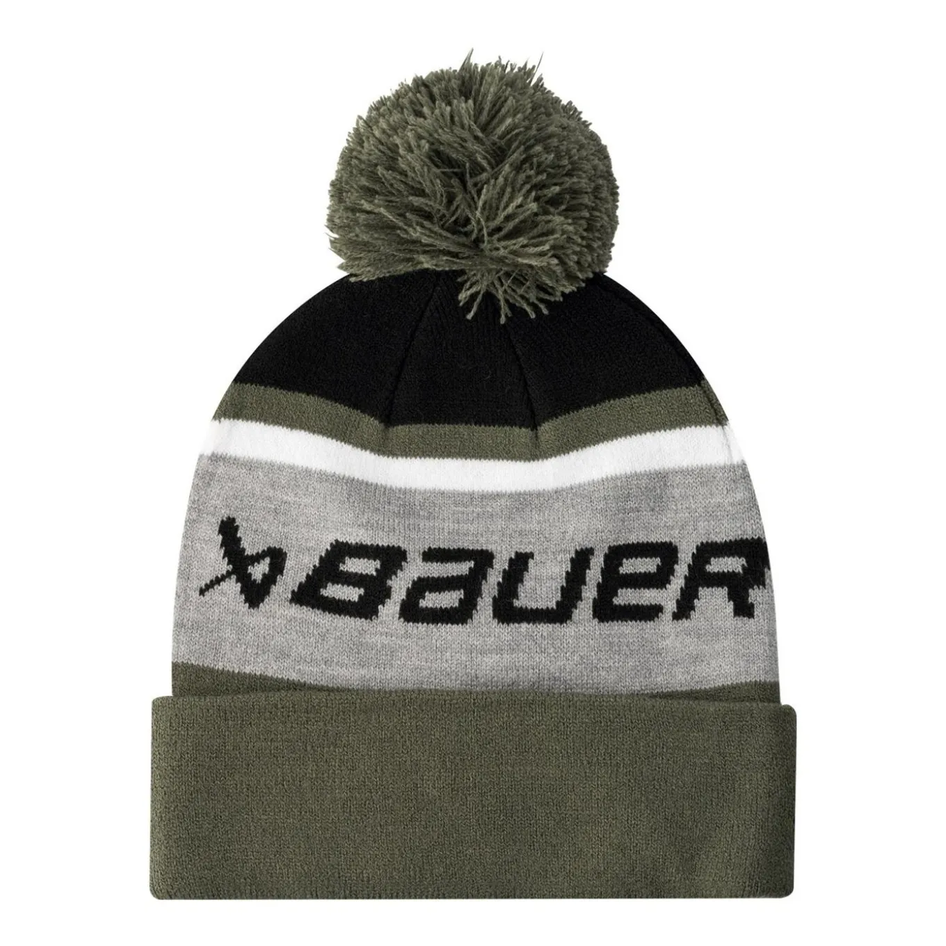 Bauer Mössa Intarsia Knit Pom Jr Grey/Green