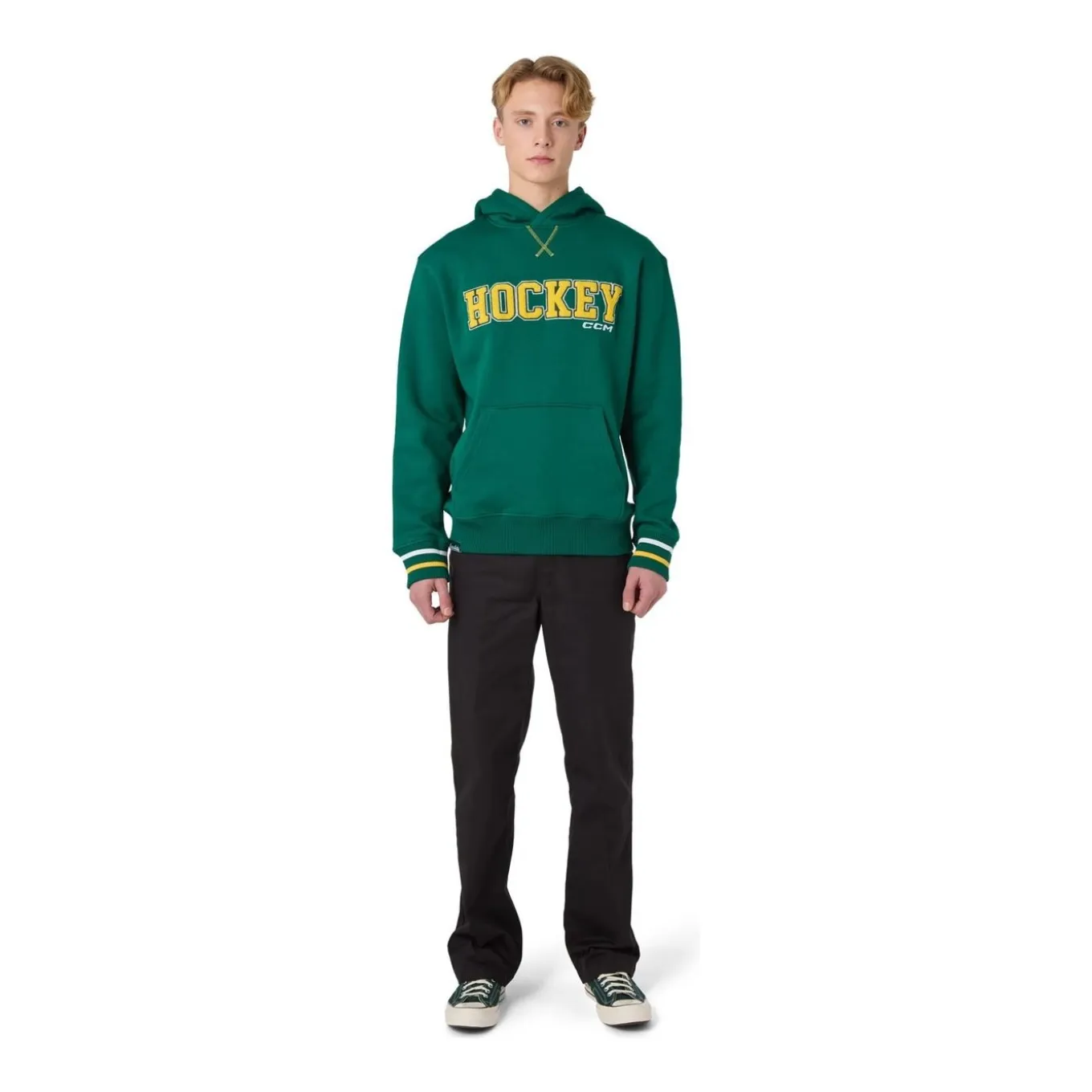 CCM Hoodie Stripe Sr Evergreen