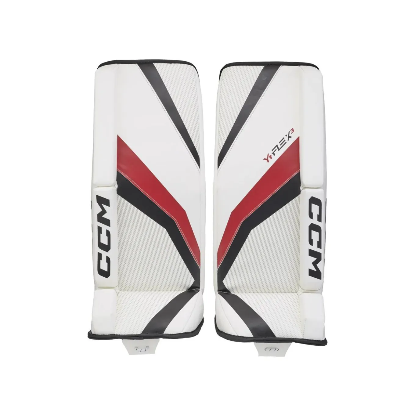 CCM Målvaktsbenskydd YTflex 3 Vit/Röd/Svart