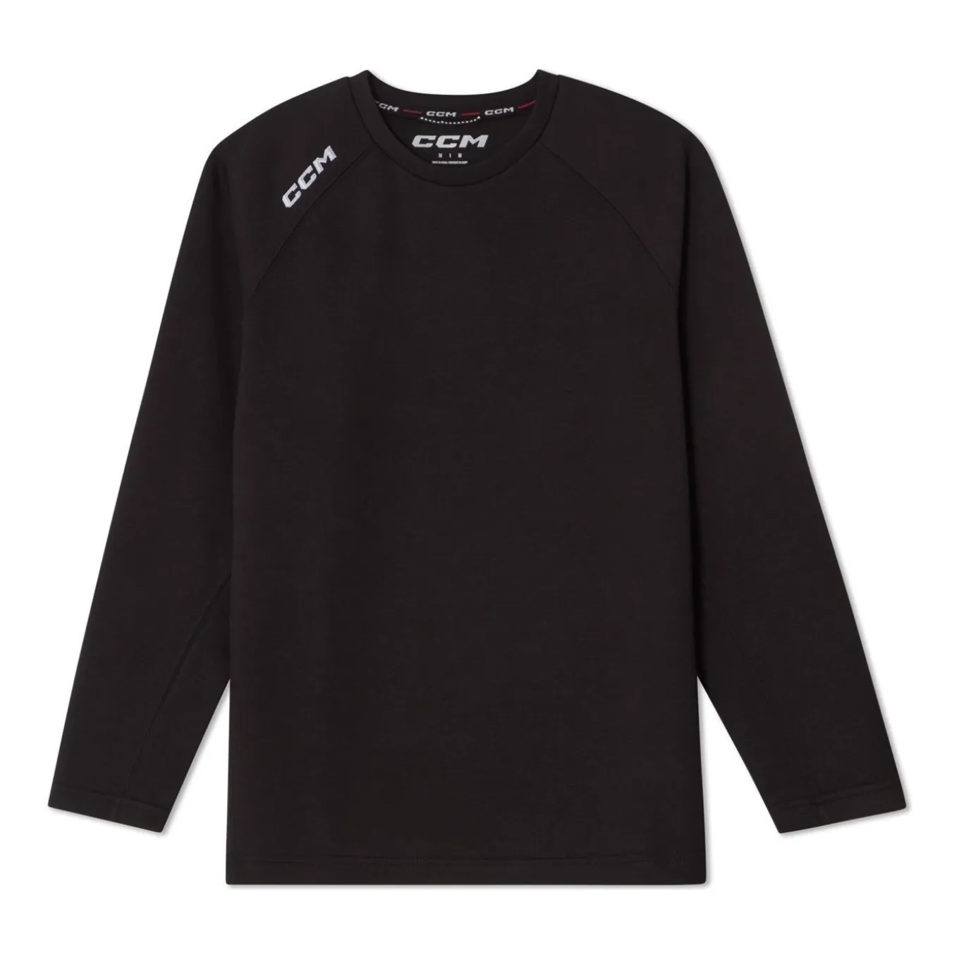 CCM Tröja Tech Fleece Crew Neck Jr Black