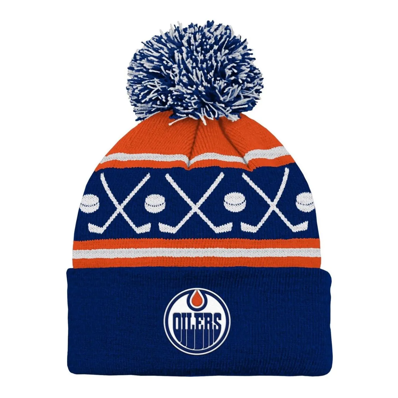 Outerstuff Mössa Face-Off Pom Yth Edmonton Oilers