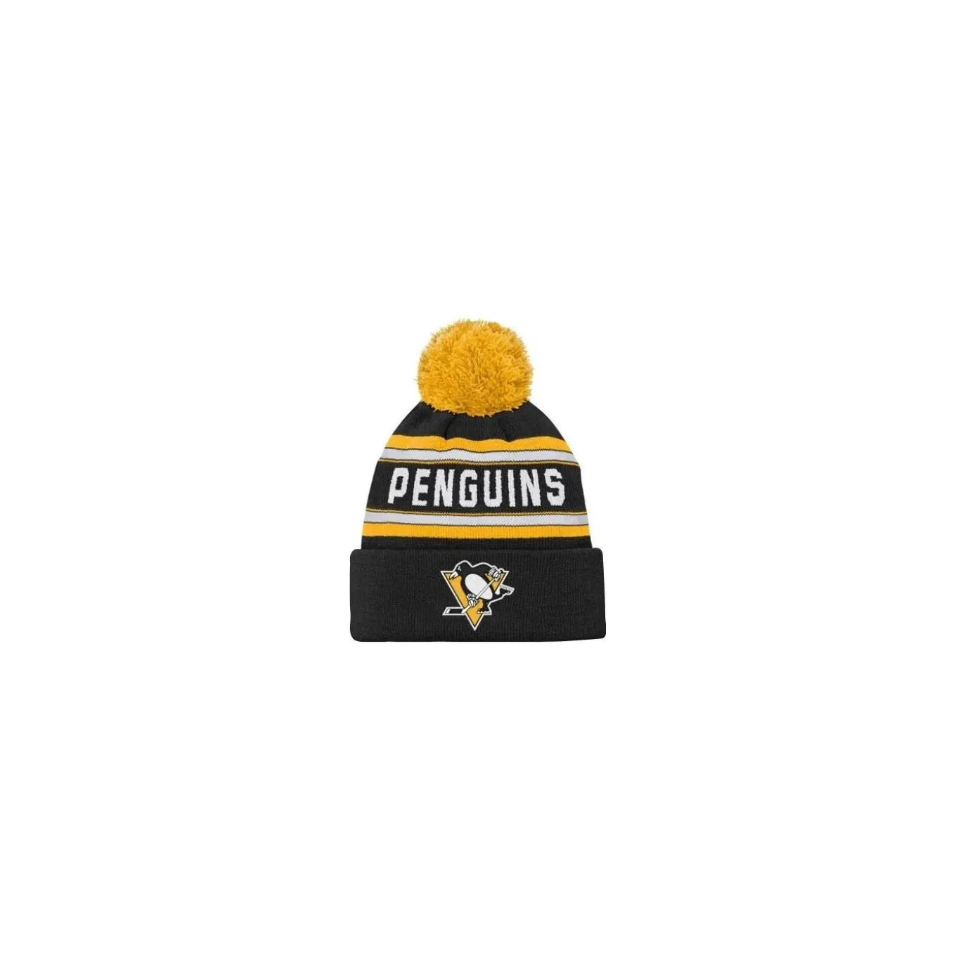 Outerstuff Mössa Jacquard Cuff Pom - Pittsburgh Penguins