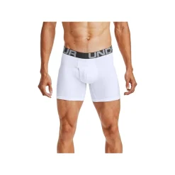 Under Armour Kalsonger Charged Cotton 6 in 3-Pack White